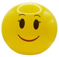 NAFUKOVANÁ PLÁŽOVÁ LOPTA DO ZÁHRADY K BAZÉNU SMILE 22 CM