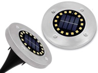 COLD LED ploché zemné solárne svietidlo 16 LED na trávniky, P-216