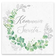 SVÄTÉ prijímanie obrúskov, lesklá potlač, STRIEBORNÉ