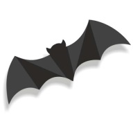 Kartón DECORATION BAT 3D, samolepiaci, XL