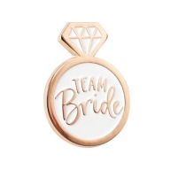 Team Bride Rose Gold Hen Party Pin