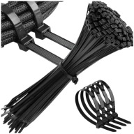 SILNÉ KLAPKY KABELNÉ VIAZAČKY ČIERNE SVORKY 100 KS 3,6 X 200 mm