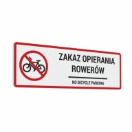 Nálepka - Zákaz nakláňania bicyklov - 6,7x20