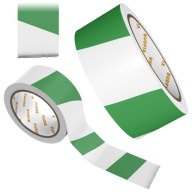 VÝSTRAŽNÁ PÁSKA BIELE A ZELENÉ OZNAČENIE 50mm/33m pre šnúry