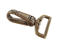 Karabína 30x60mm homárska spona staré zlato