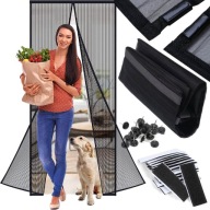 VEĽKÁ SIEŤ PROTI KOMÁROM OCHRANNÁ SIEŤ NA DVERE MAGNET NA KOMÁRE FLYS 210 x 120cm