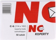 Štandardná NC C6 samolepiaca obálka SK 100 ks