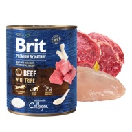 BRIT BY NATURE Mokré krmivo pre psov Hovädzie mäso 800g