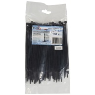Sťahovacie pásky 3,6x140mm čierne 100 ks