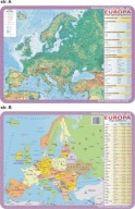 Edukačná podložka. 063 - Fyzické a poľské mapy Európy.