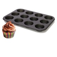 Forma na pečenie muffinov 12 na muffiny 26,5 x 35 cm Black Berretti