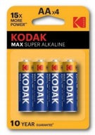 Kodak Max Super Alkaline AA x 4 sada palíc
