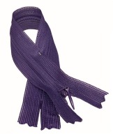 Skrytý zips pevný fialový 2 22 cm