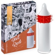 Egzo Hot Red KONDÓMY S ORIEŠKAMI