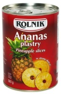 Rolnik Ananásové plátky 580 ml