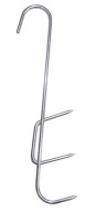 Pevný nerezový háčik 4mm, udiareň na ryby, 1 ks