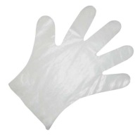 HDPE fóliové rukavice, veľkosť M, 100 ks