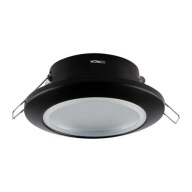 V-TAC GU10 Zapustené okrúhle tesné očko so sklom IP44 Čierna VT-981 3 L
