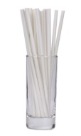 Slamky Papierové tuby BIELY eco eco 25 ks
