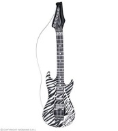 ELVISA'S BIELA ​​ZEBRA PRUHOVANÁ INDUSTRY GITARA