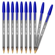 BIC CRISTAL VEĽKÝ MODRÝ GUĽOVÝ BOD S ČIAPKOM OFFICE SCHOOL HEAVY x10