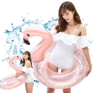 Nafukovací kruh Flamingo s trblietkami na bazén Pláž pre deti 70 cm