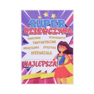 DIPLOMOVÝ CERTIFIKÁT SUPER DIEVČATSKÝ DARČEK - KOMIKS (VEĽKÝ A4) - LearnHow