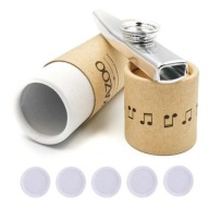 Strieborný KAZOO v tube + 5 voľných MEMBRÁN, kov - Perfektné na učenie