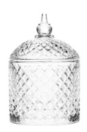 Sklenená cukornička, nádoba na výrobu sviečok s vrchnákom, 400 ml DIY