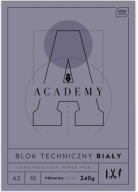 Interprint technický blok A3, 10 listov, hrubý, 240g ACADEMY PREMIUM