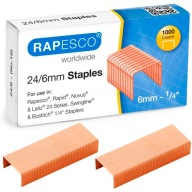 Kancelárske sponky Rapesco 24/6 mm medené 1000 ks
