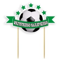 Ozdoba na tortu FUTBALOVÝ topper HAPPY BIRTHDAY