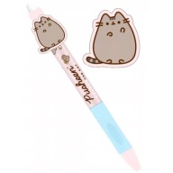 Automaticky zmazateľné guľôčkové pero s ergonomickým úchopom PUSHEEN the cat