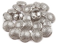 KOVOVÝ GOMBÍK 22mm STRIEBORNÝ