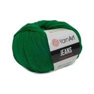 50g priadza, 55% bavlna 45% akryl, YarnArt Jeans tmavozelená 52