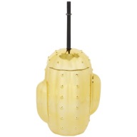 Skrutkovací hrnček na nápoje limonádové nápoje so slamkou Glamour 650 ml kaktus