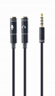 Adaptér 4PIN samec zástrčka 2x mini Jack 3,5mm zásuvky