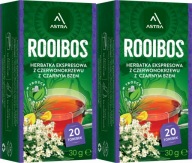 Bylinkový čaj v sáčkoch Astra Rooibos baza čierna 20 ks x2