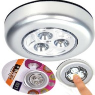 X1 3LED DIÓDOVÁ LAMPA SAMOLEPIACA BATÉRIA DOTYK