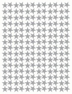 STARS samolepky Hviezdy 2cm 180ks STRIEBORNÉ