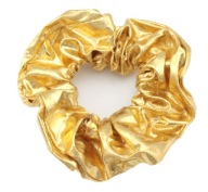 Gumička do vlasov FROTKA scrunchies, ZLATÁ METALICKÁ, lesklá