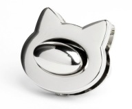 Ozdobné kovové pracky na tašku Silver Cat