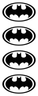 Nálepky na motorku BATMAN 7x4cm 4 ks