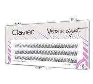 Svetlé trsy mihalníc Clavier Vshape – lastovičník 10 mm