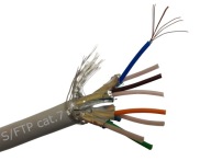 krútený pár lankový kábel cat7 FTP šedý 1m Telegartner