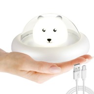 BEZDRÔTOVÁ Silikónová Soft LED nočná lampa pre DETI DARČEK MEDVÍDIKA