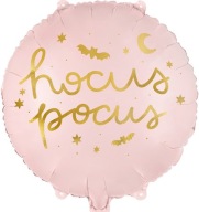 HOCUS POCUS FÓLIOVÝ BALÓN, RUŽOVÝ, okrúhly, HALLOWEENSKÉ DEKORÁCIE NA HELUM 35CM