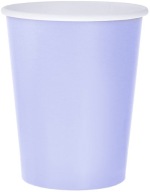 Levanduľové fialové papierové poháre 270ml 14 ks
