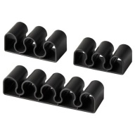IKEA KALKSTUFF Držiak kábla, 3 ks, tmavosivý