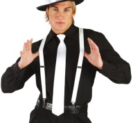 Biely HARNESS Bachelor Gangster Karneval 20. rokov